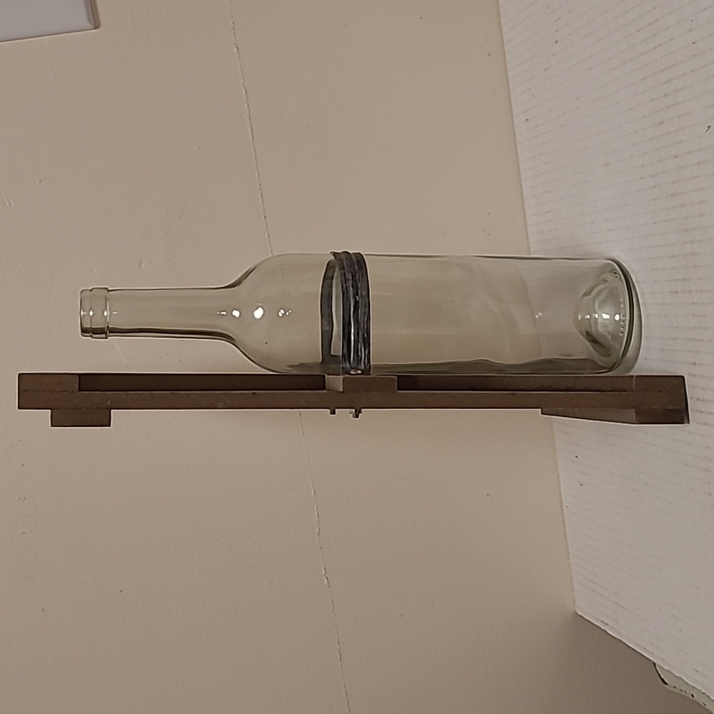 Beautiful Wood Board with Glass Bottle Wall Sconce - Picture 5 of 15